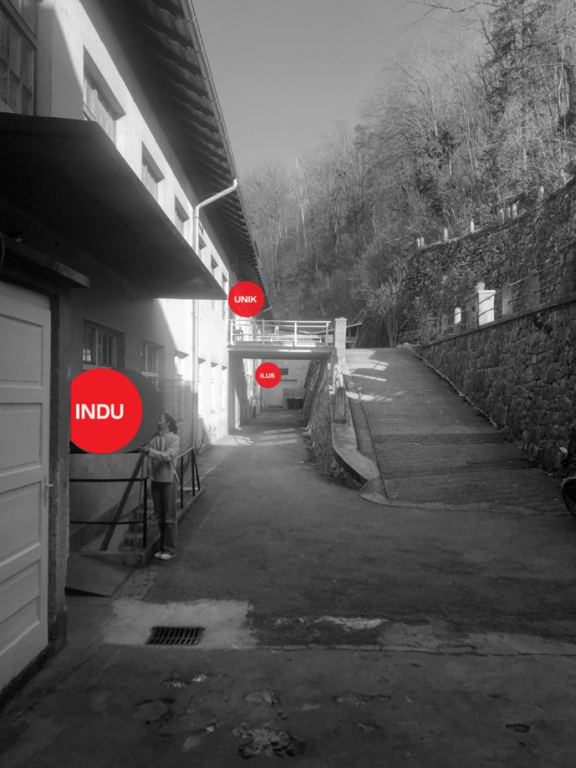 Označba smeri v prostoru akademije